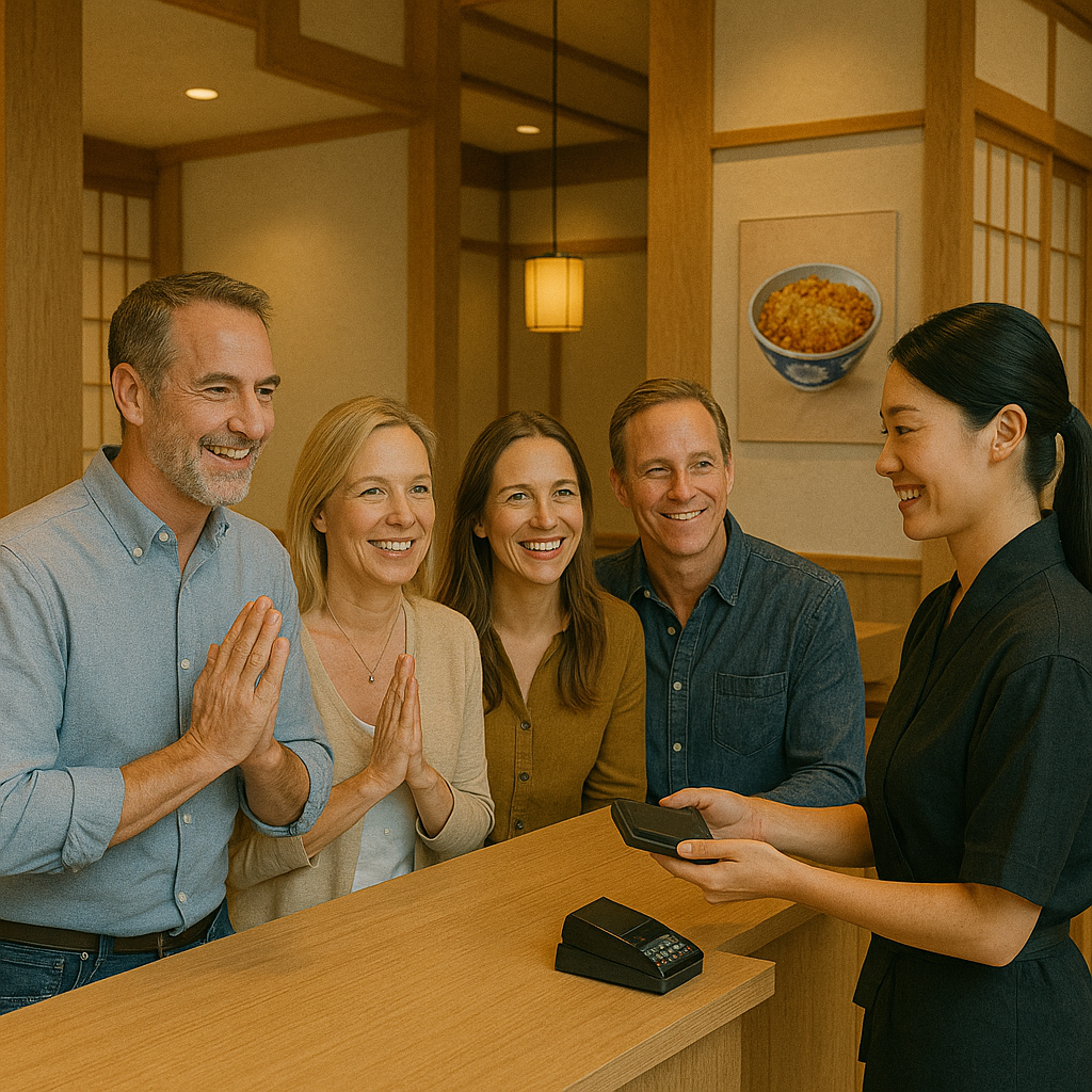 「ありがとう」で繋がるインバウンド接客のイメージ